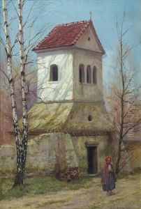 In Front Of Belfry by Jozef Rapacki