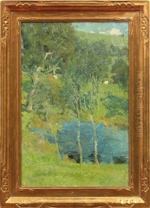 Cattle Amongst The Eucalyptus by Joseph Morris Raphael