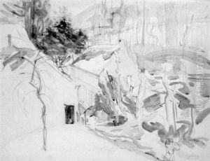 A House In A Wooded Landscape (rue England?) by Joseph Morris Raphael