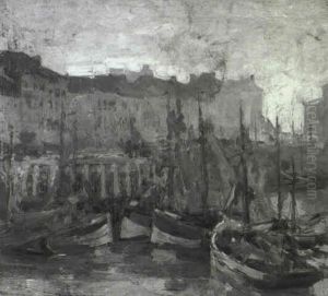 A Fishing Village by Joseph Morris Raphael