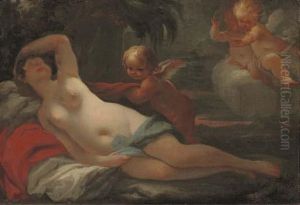 Venus And Cupid With Putti by Matteo Bonecchi