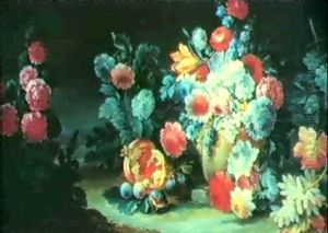 Natura Morta Con Ghirlanda Di Fiori