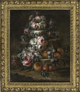 Natura Morta Con Fiori E Frutta by Vittorio Amedeo Rapous