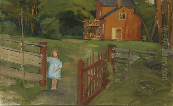 Girl By A Gate - view 1