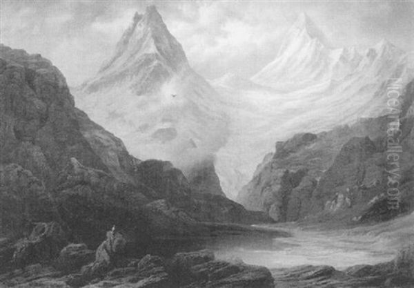 Bachalpsee Mit Finsteraarhorn Und Schreckhorn - view 1