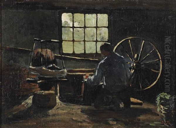 A Man Spooling Yarn, Nuenen - view 1