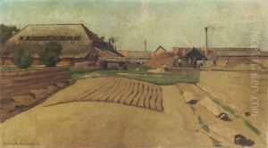 View Of The Ruimzicht Brickyard, Jutphaas by Alexander Gerhard Anton van Rappard