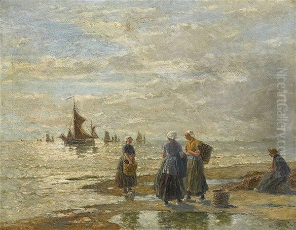 Fischerfrauen Am Strand - view 1