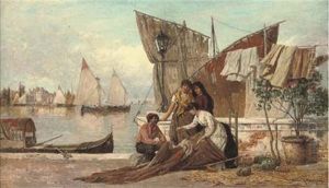 Mending Sails On A Venetian Quay Mending Sails On A Venetian Quay