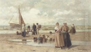 Gossiping Fishwives by Heinrich Rasch