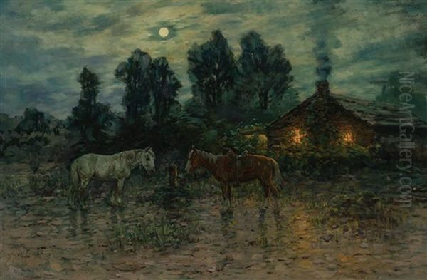 Horses In The Evening - view 1
