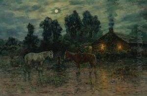 Horses In The Evening