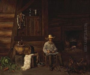 Repairing The Bridle Of A Saddle In A Western Interior