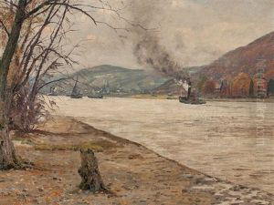 Autumal Rhine by Alfred Rasenberger