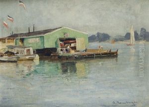 Am Yachtclub Bei Dusseldorf