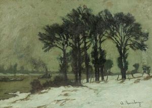 Wintertag Am Rhein by Alfred Rasenberger
