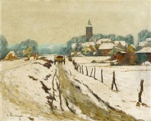 Winterliches Dorf Winterliches Dorf