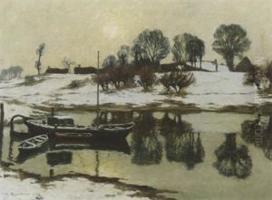 Winter An Der Erft by Alfred Rasenberger