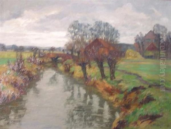 Niederrheinische Fluslandschaft Mit Kopfweiden - view 1