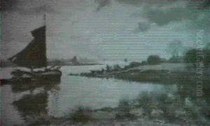 Sonniger Spatherbsttag Am Niederrhein by Alfred Rasenberger