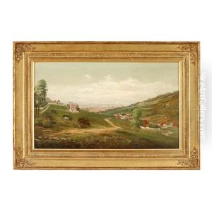 Panoramic View Of Reading, Pa, Most Likely Neversink Mountain by J. Heyl Raser