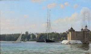 Coastal Scene With A Bath In Oriental Style