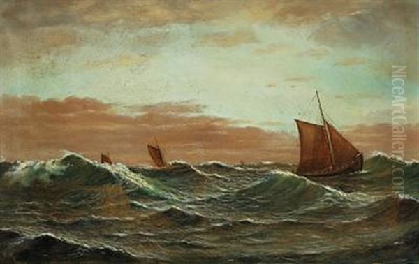 Marine With Sailing Ships At High Seas - view 1