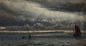 View From Marstal At Twilight Time by Carl (Jens Erik C.) Rasmussen