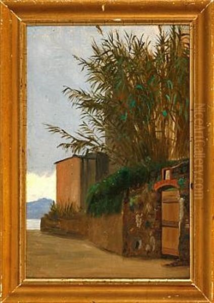 Italian Street Scene With A View Towards The Sea - view 1