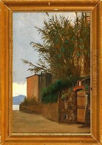 Italian Street Scene With A View Towards The Sea Italian Street Scene With A View Towards The Sea