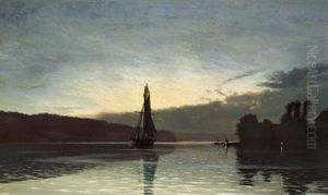 Midsummer Night In Svendborgsund by Carl (Jens Erik C.) Rasmussen