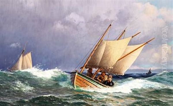 The Mail Boat From Birkholm In The Archipelago South Of Funen - view 1