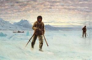 Two Inuits Hunting, Greenland