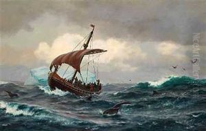Sommernat Under Den Gronlandske Kyst Cirka Aar 1000