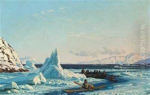 Konebad Og Kajakker I En Gronlandsk Fjord