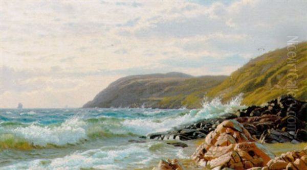 Bolgerne Brydes Mod En Klipperig Kyst (bornholm?) - view 1