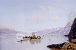 Konebade I En Gronlandsk Fjord