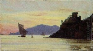 Aftenstemning Ved Havet, Sydeuropa Aftenstemning Ved Havet, Sydeuropa