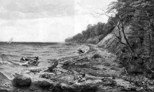 Fiskerbad I Frisk Vejr Udfor Langeland by Carl (Jens Erik C.) Rasmussen