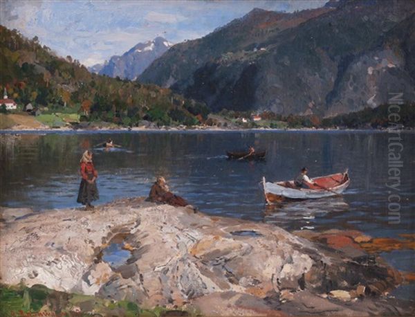 Fjordlandskap Med Robater - view 1