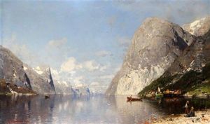 Norwegian Fjord In Summertime by Georg Anton Rasmussen