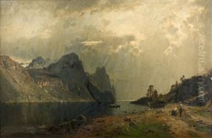 Fjords A La Fonte Des Neiges by Georg Anton Rasmussen