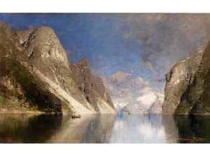 Fjordlandschaft by Georg Anton Rasmussen