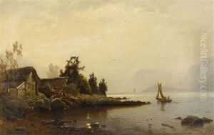 Ausfahrt Der Fischer Am Fjord by Georg Anton Rasmussen