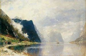 Fjordlandschaft by Georg Anton Rasmussen
