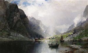 Norwegischer Fjord. Sommer Norwegischer Fjord. Sommer