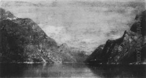 Norwegische Fjordlandschaft by Georg Anton Rasmussen