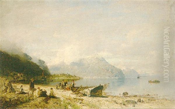 Fishermen Beside A Fjord - view 1
