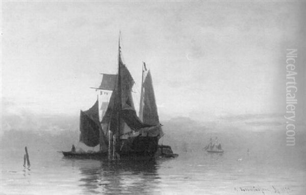 Abend Uber Einem Norwegischen Fjord - view 1