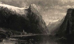 Norwegische Fjordlandschaft by Georg Anton Rasmussen